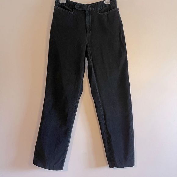 VTG Banana Republic High Waisted Wide Leg Corduroy Pants in Black | SZ 8 - Picture 2 of 7